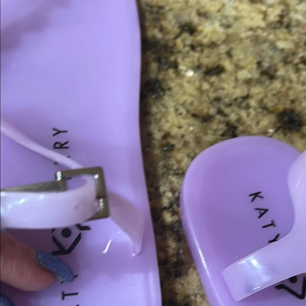 Katy Perry Collections Lavender Sandals with Multicolor Gems - Picture 4 of 5